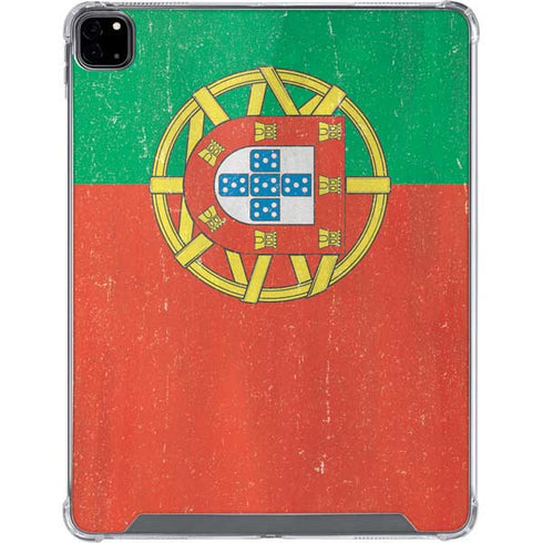 Portugal Flag Distressed iPad Pro 12.9in (2020) Clear Case
